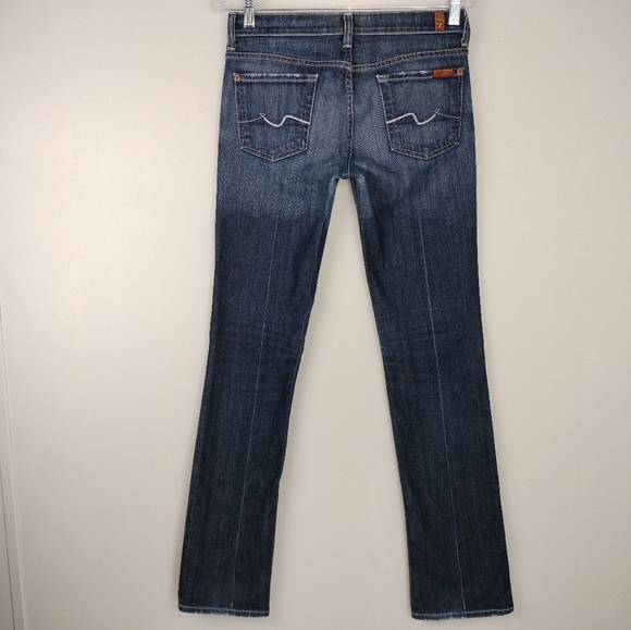 7 For All Mankind Straight Leg Low Rise Dark Wash Sz. 26 EUC - Picture 7 of 16